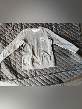 Duluth Trading Co Gray Crewneck Pullover with Chest Logo